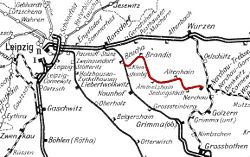 Strecke der Bahnstrecke Beucha–Trebsen