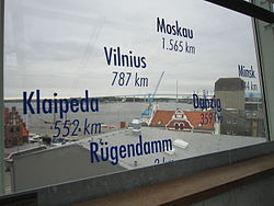 Blick über den Strelasund aus dem Ozeaneum Stralsund