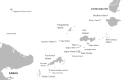 Karte des Sulu-Archipels