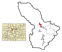 Summit County Colorado Incorporated and Unincorporated areas Silverthorne Highlighted.svg