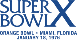 Logo des Super Bowl X