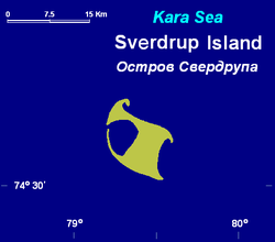 Karte der Sverdrup-Insel