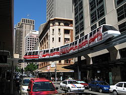 Monorail in Sydney City Centre
