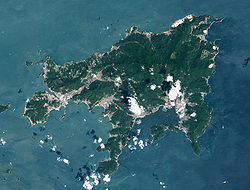 Landsat-Aufnahme von Shōdoshima