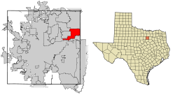 Tarrant County Texas Incorporated Areas Euless highlighted.svg