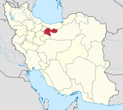 Lage der Provinz Teheran im Iran