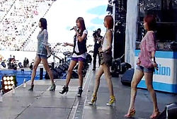 Live auf der A-Nation 2008. Von links nach rechts: Dana, Stephanie, Lina und Sunday.