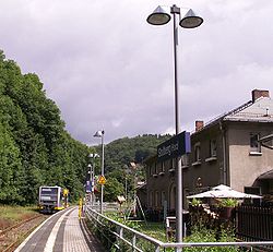 Thyraliesel im Haltepunkt Stolberg