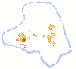 Lage der Insel im Chuuk-Atoll