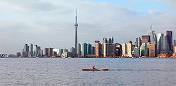 Toronto skyline in 2009 Aussicht vom Toronto Island Park