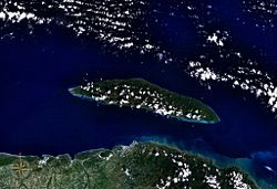 Satellitenaufnahme der Île de la Tortue