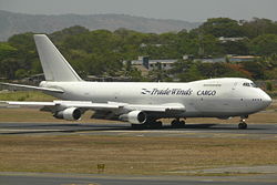 Eine ehemalige Boeing 747 der Tradewinds Airlines