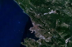 Satellitenbild von Triest