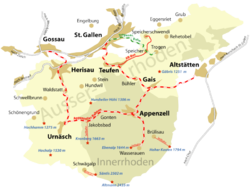 Strecke der Trogenerbahn