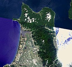 Landsat-Aufnahme der Tsugaru-Halbinsel