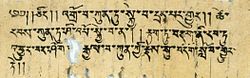 Antikes tibetisches Textfragment aus Turfan