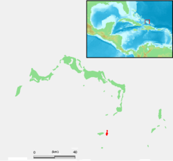 Lage der Inseln (rot markiert ist Big Ambergris Cay)