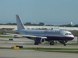 Ein Airbus A320-200 der USA 3000 Airlines