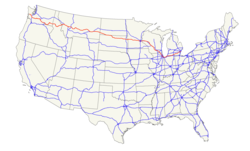Karte des U.S. Highways 12
