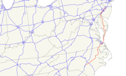 Karte des U.S. Highways 13