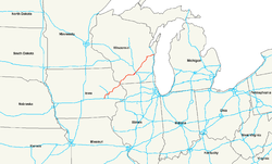 Karte des U.S. Highways 151