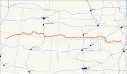 Karte des U.S. Highways 160