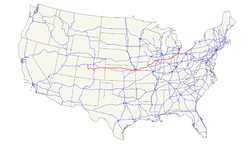 Karte des U.S. Highways 24