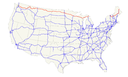 Karte des U.S. Highways 2