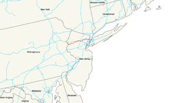Karte des U.S. Highways 46