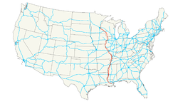 Karte des U.S. Highways 61