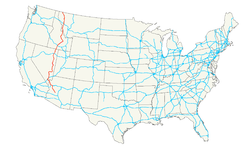 Karte des U.S. Highways 93