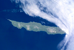 Satellitenaufnahme der Insel