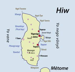 Karte der Insel Hiu