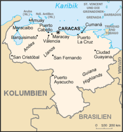 Karte Apostolisches Exarchat Venezuela (Melkiten)