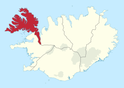 Karte von Vestfirðir