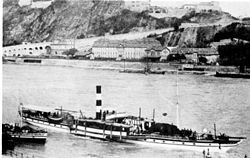 Raddampfer Victoria in Koblenz nach Umbau 1881