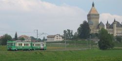 Zug der BAM bei Vufflens-le-Château