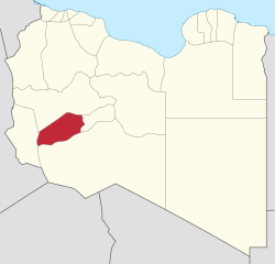 Die Lage von Wadi al-Haya in Libyen