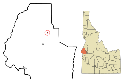 Washington County Idaho Incorporated and Unincorporated areas Cambridge Highlighted.svg