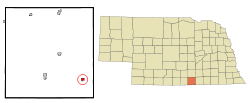 Webster County Nebraska Incorporated and Unincorporated areas Guide Rock Highlighted.svg