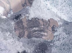 Satellitenbild der Cornwall-Insel