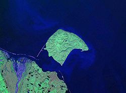 NASA Landsat pseudocolour Foto von Herschel Island