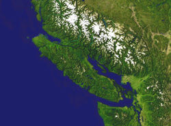 Satellitenbild von Vancouver Island