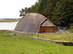 Rekonstruktion eines Wikingerhauses in Avaldsnes