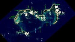 Luftbildkarte des Atolls