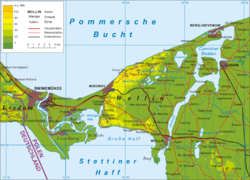 Karte von Wollin mit Karsibór