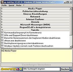 XP-Antispy unter Windows XP