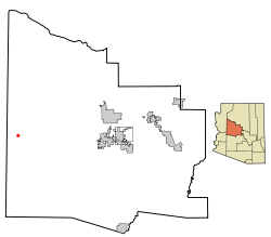 Yavapai County incorporated areas Bagdad highlighted.svg