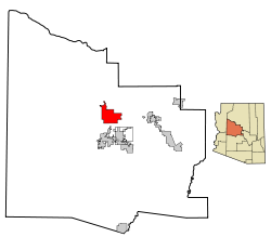 Yavapai County incorporated areas Chino Valley highlighted.svg