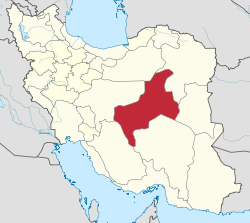 Lage der Provinz Yazd im Iran